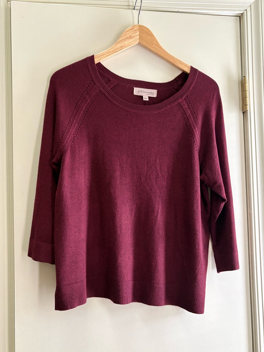 Philosophy Deep Wine Knit Pullover
